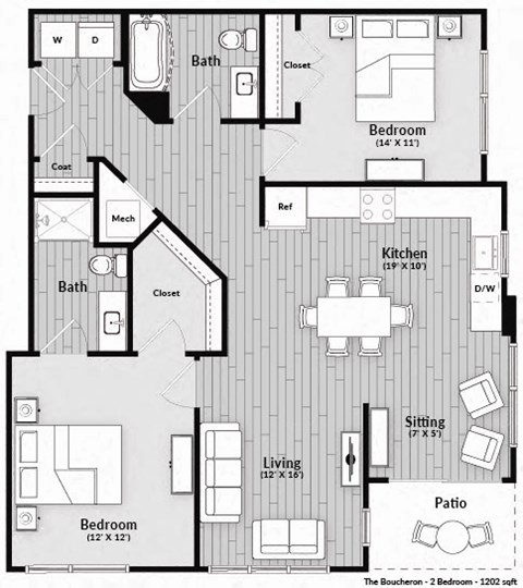 The Boucheron Floorplan at The Harrison, Pennsylvania